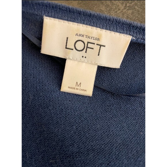 LOFT Long Draped Open Front Cardigan Sz M - Picture 5 of 5